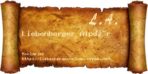 Liebenberger Alpár névjegykártya